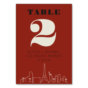 Las Vegas Casino Skyline Wedding Kaart