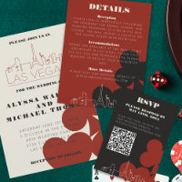 Las Vegas Casino Skyline Wedding RSVP QR-code