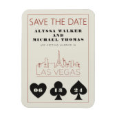 Las Vegas Casino Skyline Wedding Sla de datum op Magneet (Verticaal)