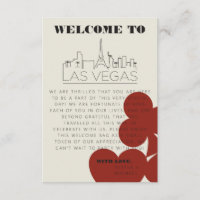 Las Vegas Casino Skyline Wedding Welcome Bag Kaart