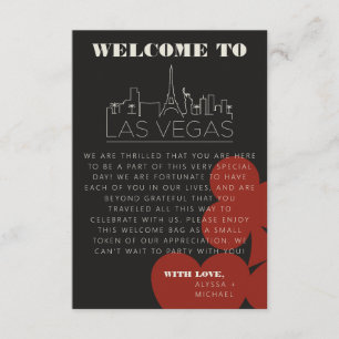 Las Vegas Casino Skyline Wedding Welcome Bag Kaart
