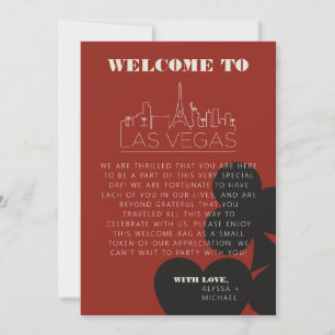 Las Vegas Casino Skyline Wedding Welkomstroute Kaart