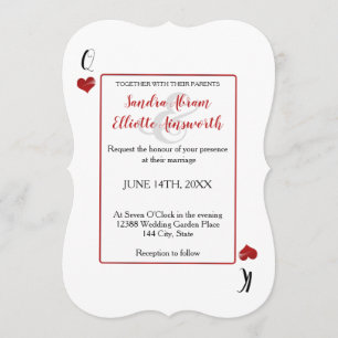 Las Vegas Casino speelkaarten Red Hearts Wedding Kaart