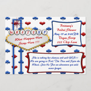 Las Vegas Casino  Style Party Invitation Kaart