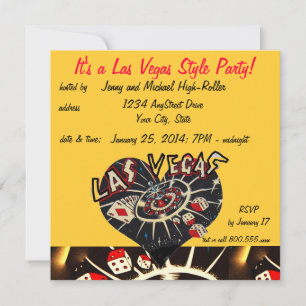 Las Vegas Casino Style Party Kaart