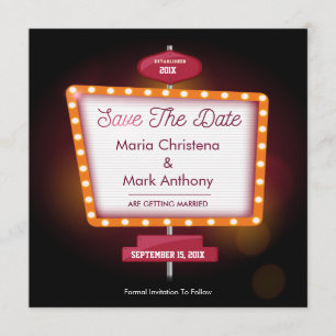 Las Vegas Casino Thema Save The Date Aankondiging