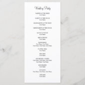 Las Vegas casino thème mariage cérémonie programme (Dos)