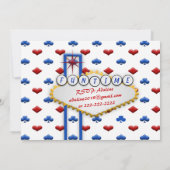 Las Vegas Casino Uitnodiging in Vintage Stijl Fees (Achterkant)