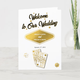 Las Vegas Casino Wedding Order of Service Gold Programma