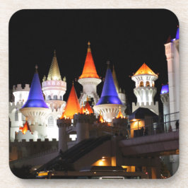 Las Vegas Castle Hotel Gaming Vegas City Colorful Drankjes Onderzetter