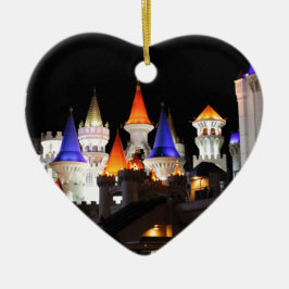 Las Vegas Castle Hotel Gaming Vegas City Colorful Keramisch Ornament