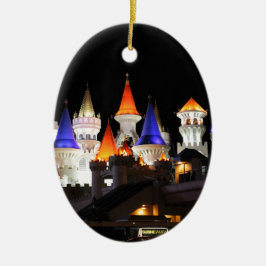 Las Vegas Castle Hotel Gaming Vegas City Colorful Keramisch Ornament