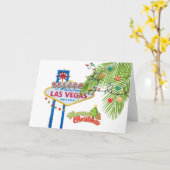 Las Vegas Christmas Palm Carte de congé (Fleur jaune)