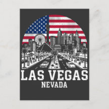 Las Vegas City Nevada American Flag