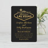 Las Vegas Connexion Gold Faire-part de mariage (Debout devant)