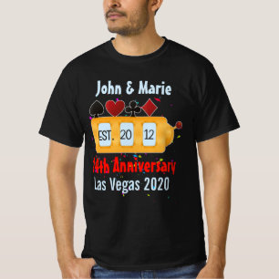 Las Vegas Couple Jubileum Celebrating Custom T-shirt