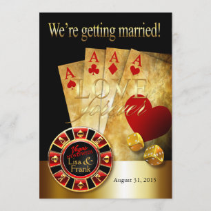 Las Vegas Deluxe Wedding   Rood goud zwart Kaart