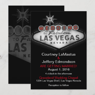 Las Vegas Destination Mariage Invitation