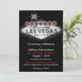 Las Vegas Destination Wedding Invitation Kaart (Staand voorkant)