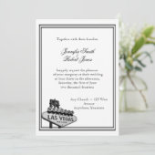 Las Vegas Destination Wedding Invitation Kaart (Staand voorkant)