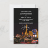 Las Vegas Destination Wedding Invitation Kaart (Voorkant)