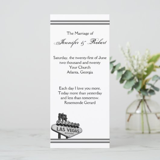 Las Vegas Destination Wedding Programme (Debout devant)