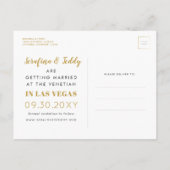 Las Vegas Destination Wedding Save the Date Aankondigingskaart (Achterkant)