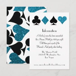 Las Vegas Destiny Malibu Blauwe Glitter Informatie Kaart