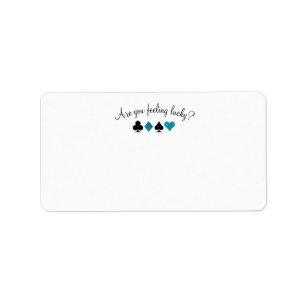 Las Vegas Destiny Wedding Blue Glitter Mail Etiket