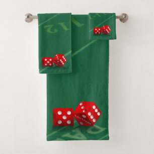 Las Vegas Dice op Craps Table Bad Handdoek