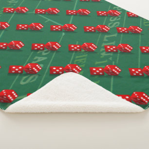 Las Vegas Dice op Craps Table Sherpa Deken