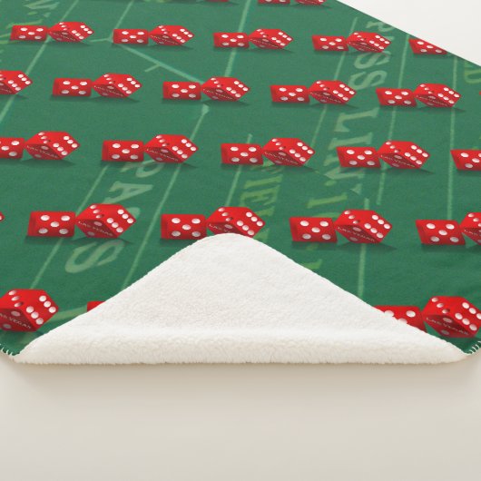 Las Vegas Dice op Craps Table Sherpa Deken (3/4)