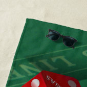 Las Vegas Dice op Craps Table Strandlaken (In situ)