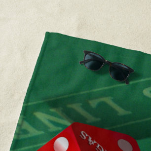 Las Vegas Dice op Craps Table Strandlaken