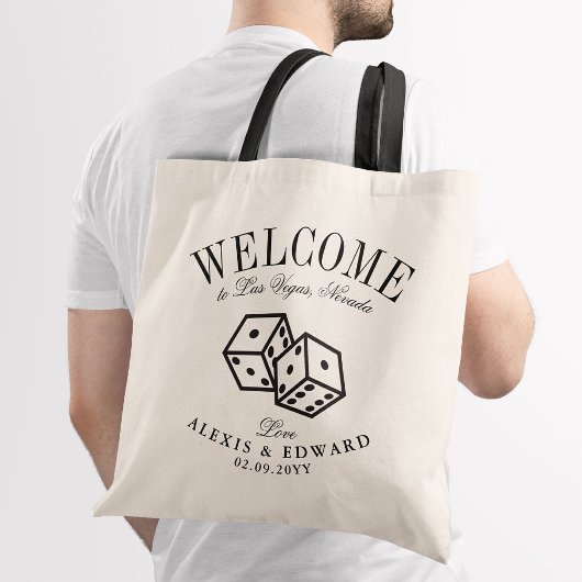 Las Vegas Dice Roll Custom Welkom Tote Bag