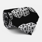 Las Vegas Dice Spelers Large Dice Necktie Stropdas (Opgerold)