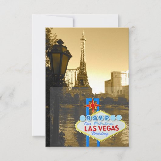 Las Vegas Eiffel Tower Paris Thema RSVP (Voorkant)