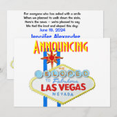Las Vegas Eloped Wedding Announcement Kaart (Voorkant / Achterkant)