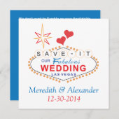 Las Vegas Enregistrer la date Cartes de mariage (Devant / Derrière)