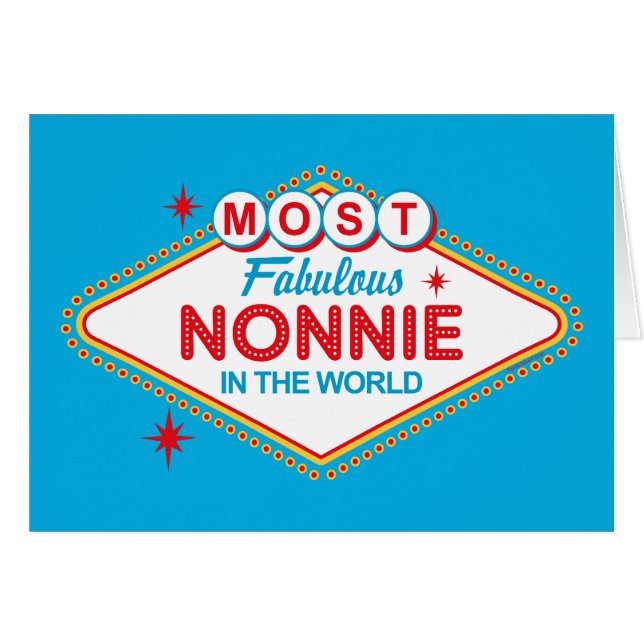 Las Vegas Fabulous Nonnie Card (Voorkant Horizontaal)