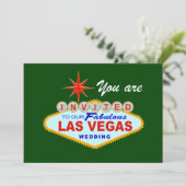 Las Vegas Faire-part de mariage GREEN (Debout devant)