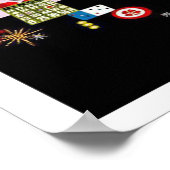 Las Vegas, fille de casino, affiche de voyage vint (Coin)