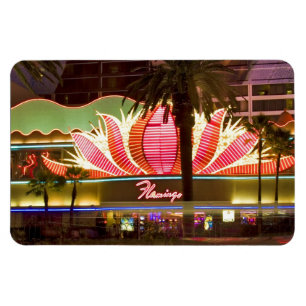 Las Vegas Flamingo @ Night Flexible Magnet Magneet
