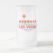 Las Vegas Frosted Glass Beer Mug (Centre)