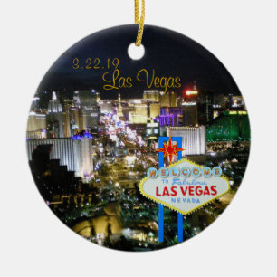 Las Vegas gepersonaliseerde date Holiday Ornament