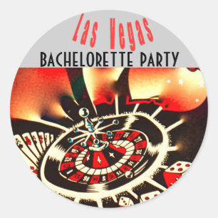 Las Vegas Girls Night Out Dice & Casino Theme Ronde Sticker