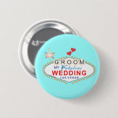 Las Vegas Groom Ronde Button 5,7 Cm (Voorkant /achterkant)