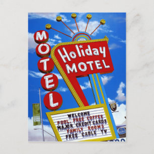 Las Vegas Holiday Motel Retro Neon Briefkaart