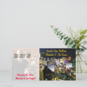 Las Vegas Huwelijk Foto Aankondiging (Staand voorkant)