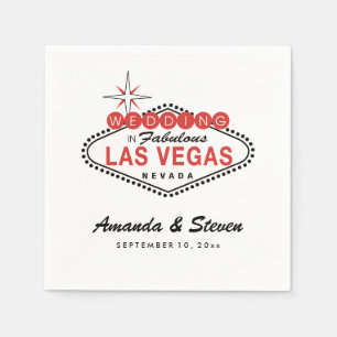 Las Vegas-huwelijk Papieren servetten voor het h